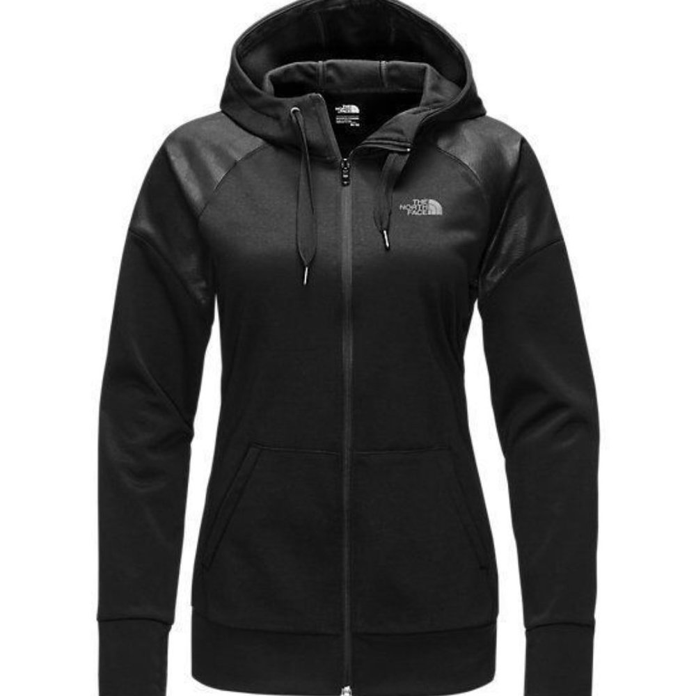 Women's The North Face Suprema Full Zip Drawstring Hoodie Black Size SMALL